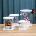 Lot de 10 Boîtes à Gâteau Cylindrique Transparente-30*30*34cm – Image 6