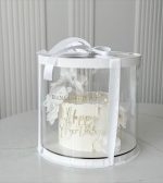 Boîte à Gâteau Cylindrique Transparente - 26*26*33cm – Image 3