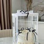 Boîte à Gâteau Cylindrique Transparente - 30*30*34cm
