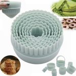 Lot de 8 Emportes Pièces Ronds Cannelés