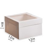 Boîte à Gâteau Blanche avec Fenêtre+ Support-30*30*20cm – Image 5
