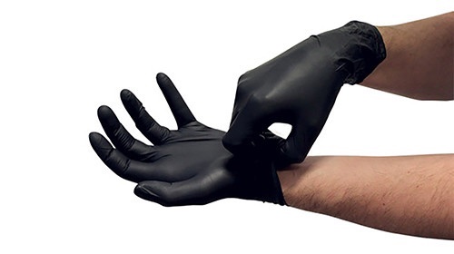 img_0104.jpeg Gants Jetables Non Poudrés Noirs 100 pcs-L – Image 1