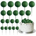 Cake Topper - 20 pcs Boules Décoratives - Vert Foncé