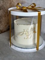Lot de 10 Boîtes à Gâteau Cylindrique Transparente-26*26*24cm – Image 3