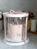 Lot de 10 Boîtes à Gâteau Cylindrique Transparente-26*26*24cm – Image 4