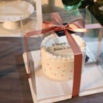 Lot de 10 Boîtes à Gâteau Carrée Transparente-26*26*31cm – Image 4