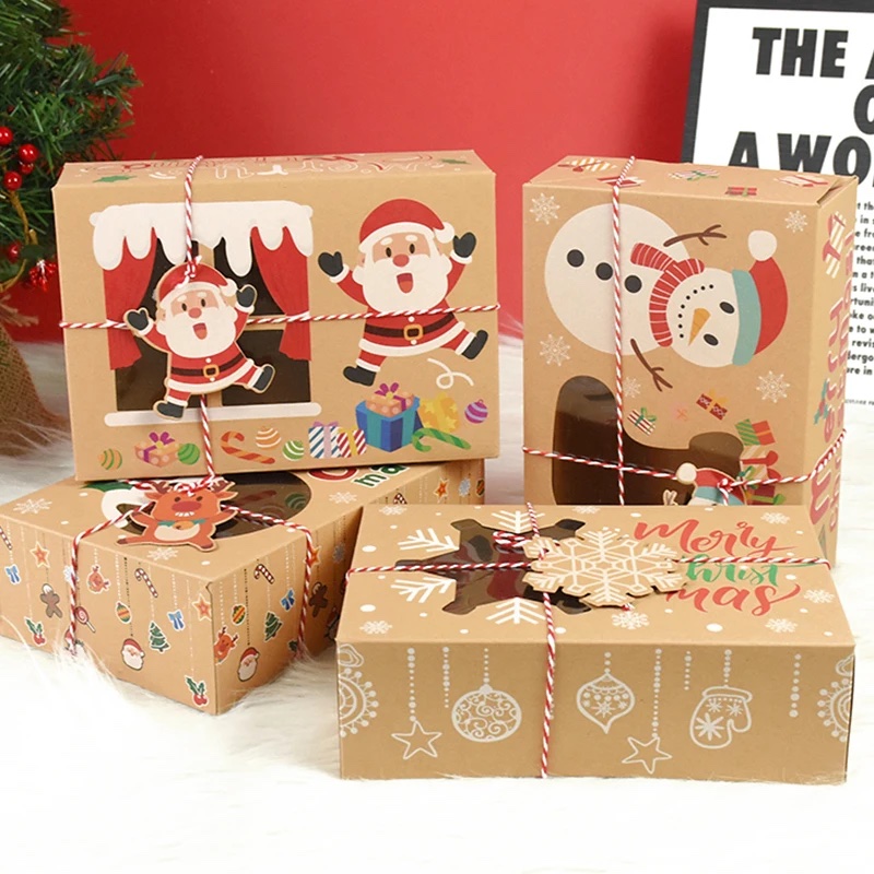 Boîtes De Noël Métal Rondes - Lot De 4 - Stockage Biscuits Ou Cadeaux - Design Étoiles Rouges