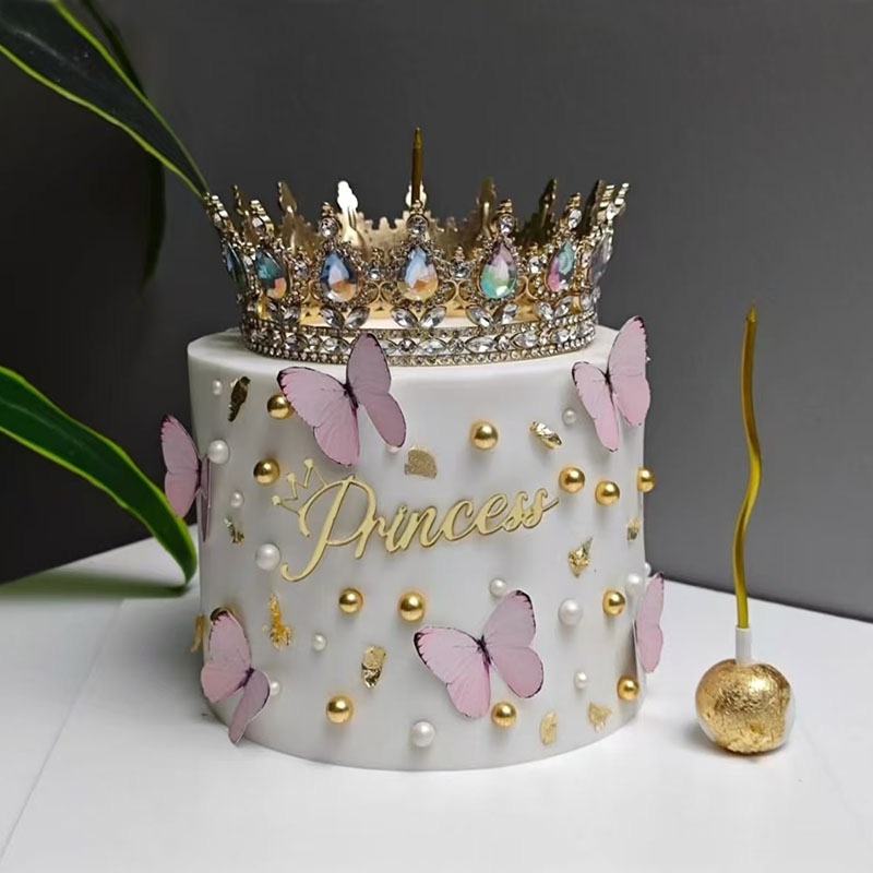 img_2023-2 Cake Toppers - Lot de 5 Princess Doré – Image 1