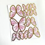 Cake Toppers - Lot de 10 Papillons 3D Décoratifs rose