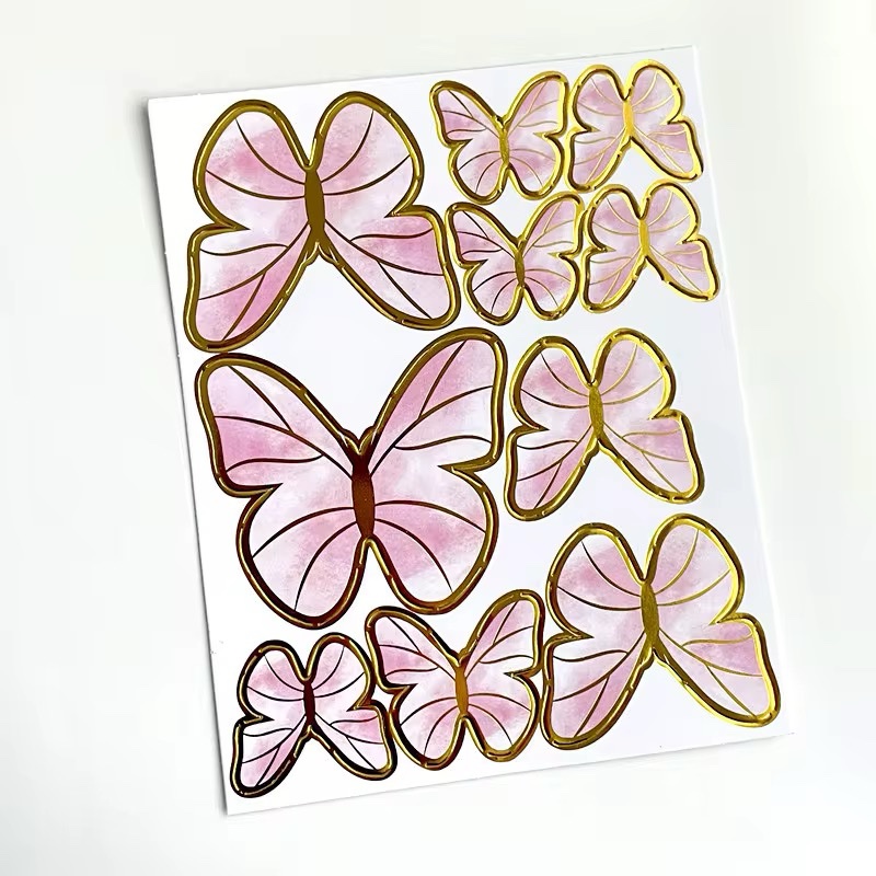 img_3873-2 Cake Toppers - Lot de 10 Papillons 3D Décoratifs rose – Image 1