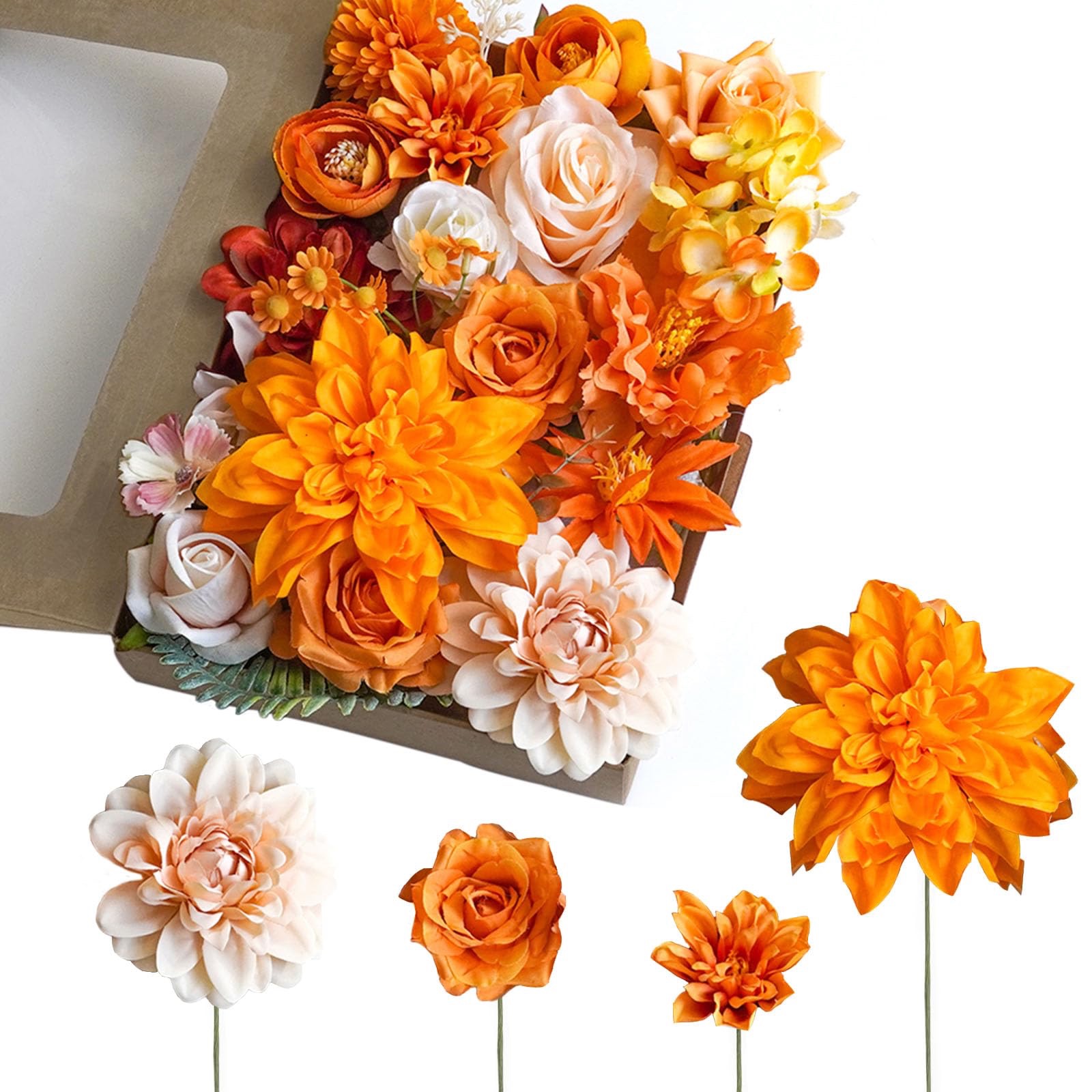 img_2714 Fleurs Artificielles - Mix Orange – Image 1