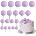 Cake Topper - 20 pcs Boules Décoratives - violet clair