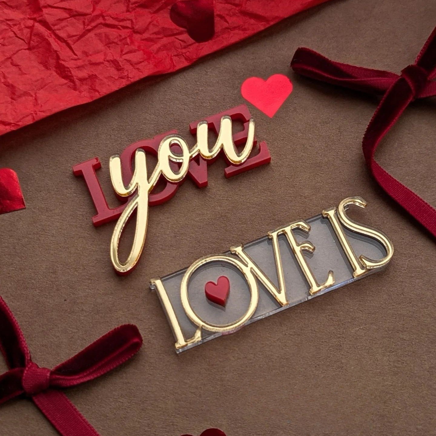 img_1067-2 Lot de 2 Cake Toppers - Love #4 – Image 1