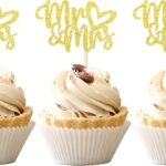 Set de 12 Cake Toppers - Mr & Mrs