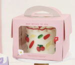 Boîte à Gâteau avec Poignée + Semelle-16*16*12cm