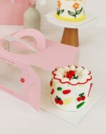 Boîte à Gâteau avec Poignée + Semelle-16*16*12cm – Image 3