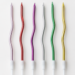 Bougies (Lot de 6) - Multicolore Métallique