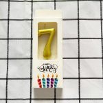 Bougie chiffre 7 - dorée