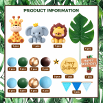 Cake Topper - 43 pcs Boules Décoratives Mix et figurines animaux