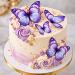 Cake Toppers - Lot de 10 Papillons 3D Décoratifs Violet #1 – Image 2