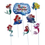 Cake Toppers Ariel - Lot de 8 pièces