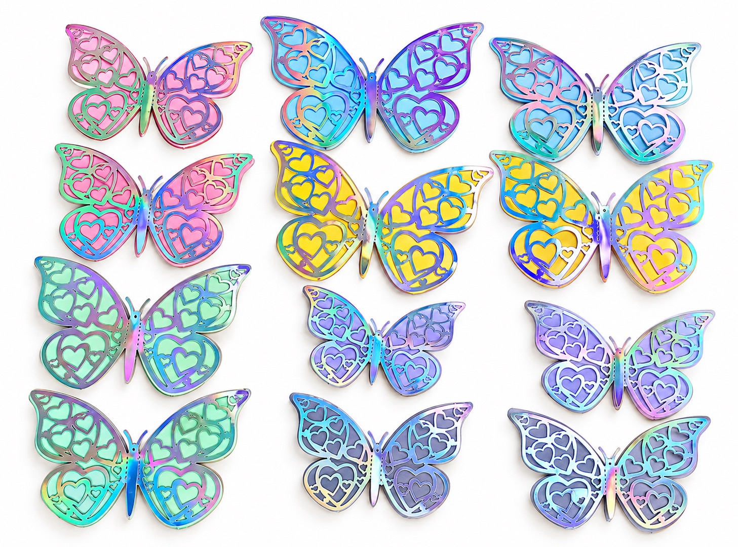 img_2981 Cake Toppers - Lot de 12 Papillons Décoratifs multicolore – Image 1