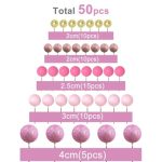 Cake Topper - 50 pcs Boules Décoratives Mix - sweet rose – Image 2