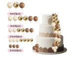 Cake Topper - 32 pcs Boules Décoratives Mix nude